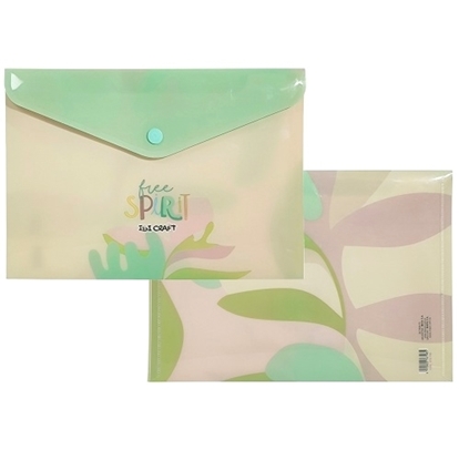 Imagen de Sobre plastico a5 Ibi Craft con broche free spirit 17x24 cm - 12 un