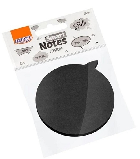 Imagen de Brw notas autoadhesivas 70x70cm speech globo negro
