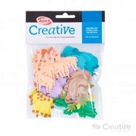 Imagen de Animal goma eva creative adhesiva 48 u