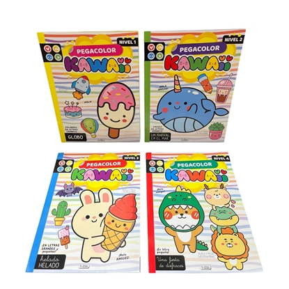 Imagen de Libro pegacolor kawaii