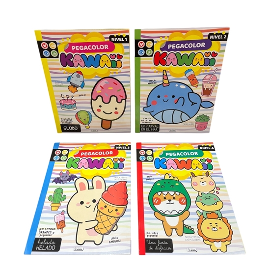 Imagen de Libro pegacolor kawaii
