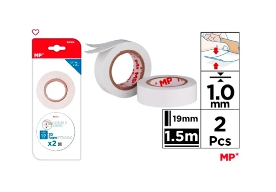 Imagen de Cinta doble faz goma 19mm 2 unidades main paper