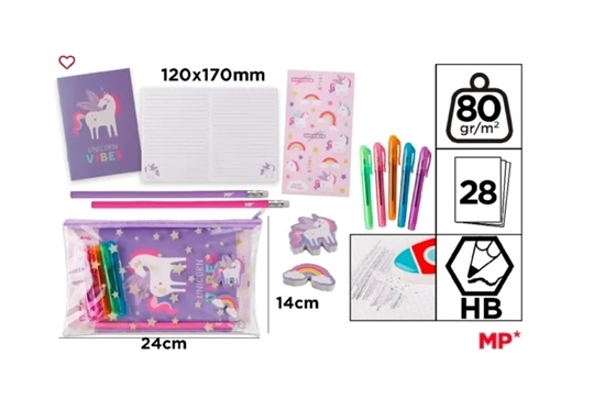 Imagen de Pack de papeleria creativo main paper - unicornios