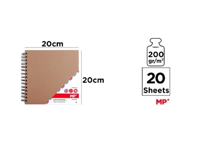 Imagen de Album para scrapbooking kraft 20 x20cm 200gr 20 hojas Main Paper