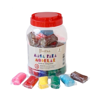 Imagen de Masa de modelar Ilustra pote 40 x50gr surtidas 8 colores