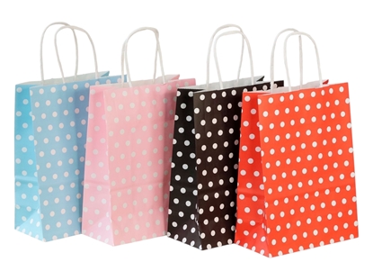 Imagen de Bolsa papel lunares 42x31x11.5cm 4 diseños 12 surtidas