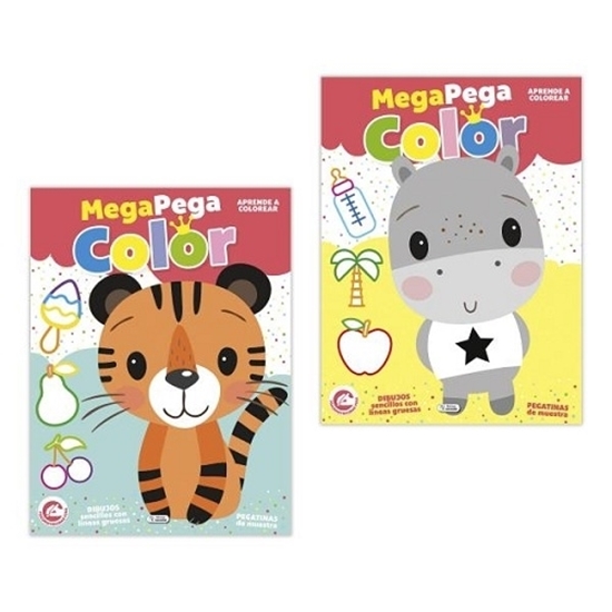 Imagen de Libro mega pegacolor didactico