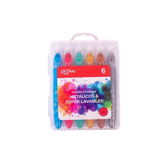 Imagen de Crayon cremoso davinci kids set x6 metalicos