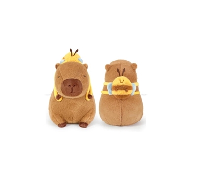 Imagen de Peluche capibara con abeja 25 cm