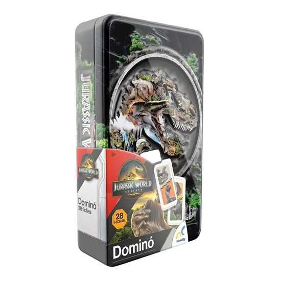 Imagen de Dominó en lata jurassic world 4 d-4752f
