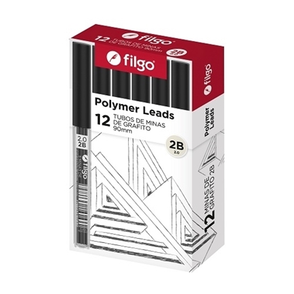 Imagen de Minas Filgo grafito polymer leads 2.0 - caja 12 2b
