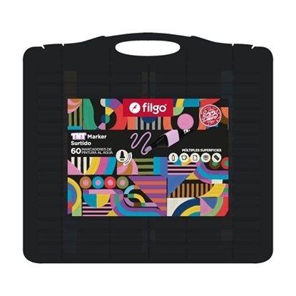 Imagen de Marcador Filgo acrilico tnt 3.0 - valija 60 surtido