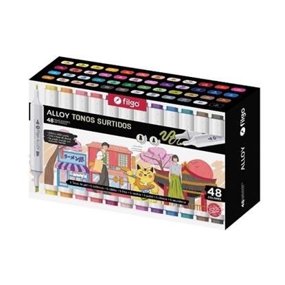 Imagen de Marcador Filgo artistico alloy estuche 48 surtido              /16