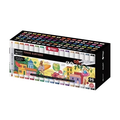 Imagen de Marcador Filgo artistico alloy estuche 96 surtido               /6