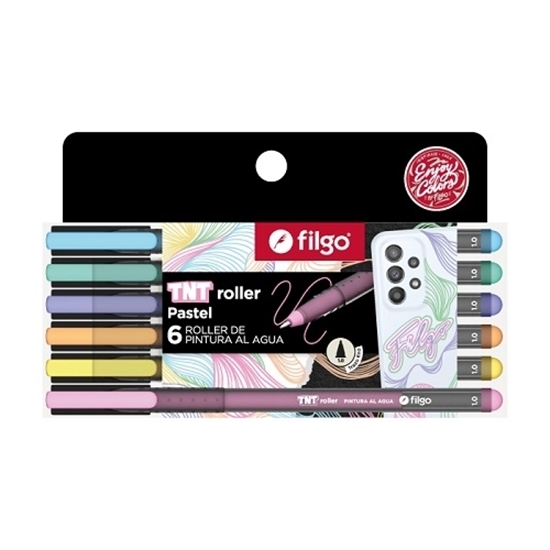 Imagen de Boligrafo Filgo tnt roller - estuche 6 pastel