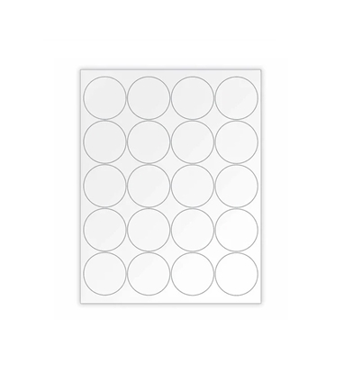Imagen de Etiqueta p/laser A4 100 planchas de 20 circulos de 4cm
