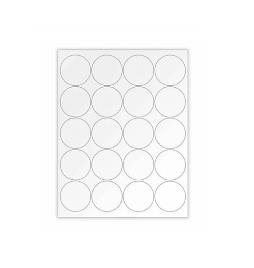 Imagen de Etiqueta p/laser A4 100 planchas de 20 circulos de 4cm