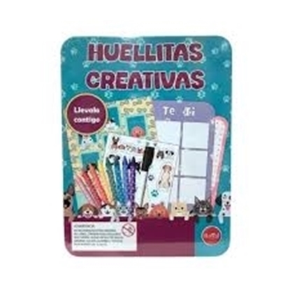 Imagen de Juego huellitas creativas de viaje en lata