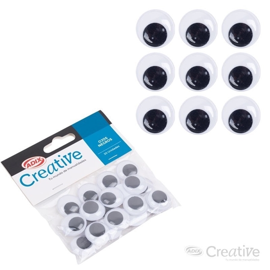 Imagen de Ojo negro creative 20 mm  20 unidades