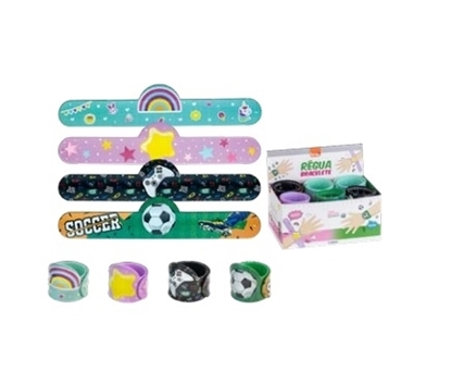 Imagen de Brw regla silicona brazalete funny -display 12unidades surtida