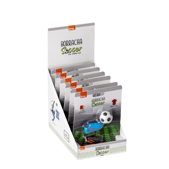 Imagen de Goma de borrar Brw soccer- dislay 6 blister-