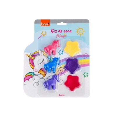 Imagen de Brw crayolas con diseño 6 unidades -magic