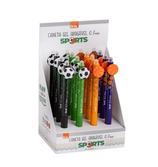 Imagen de Boligrafo borrable Brw 0.7mm-sports - display 12un surtido
