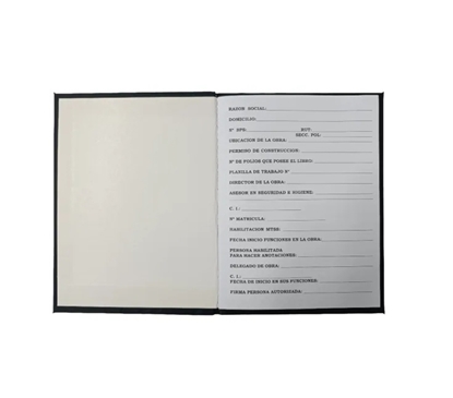 Imagen de Libro de obra 50 folios