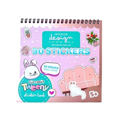 Imagen de Sticker book ibi craft tweeny interior design - 90 stikers 26 hs
