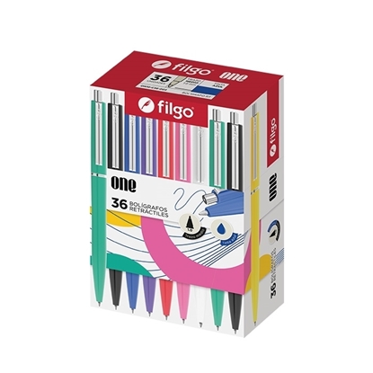 Imagen de bolígrafo retráctil Filgo one 1.0 - caja 36