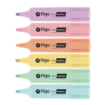 Imagen de Filgo resaltador text marker - colores pastel - caja x 12