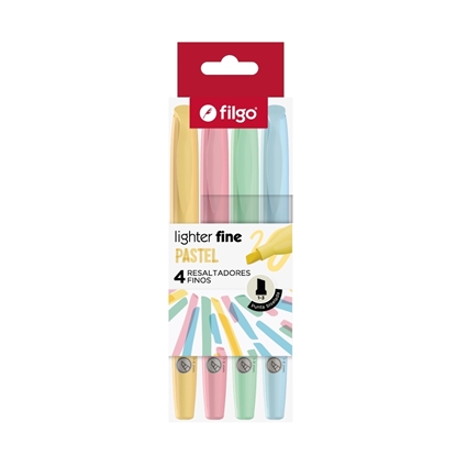 Imagen de resaltador Filgo lighter fine - estuche 4 pastel