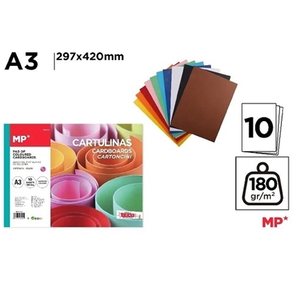 Imagen de Block cartulina color a3 180 gr 10 hojas Main Paper