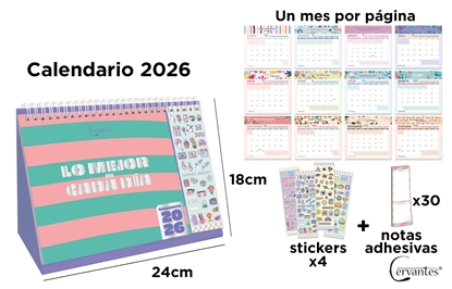 Imagen de Calendario sobremesa premium Cervantes 2026