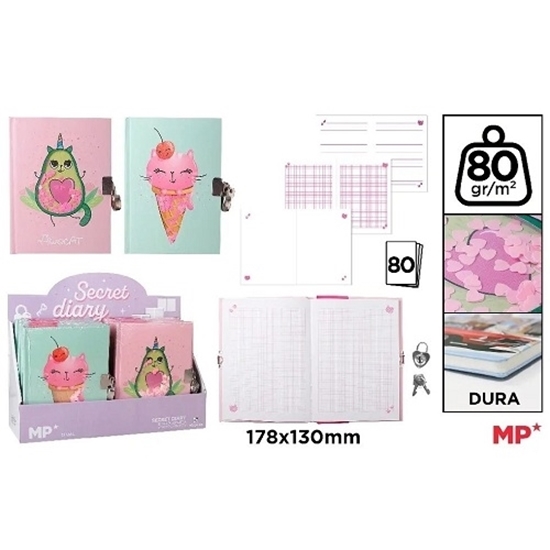 Imagen de Diario intimo con candado main paper