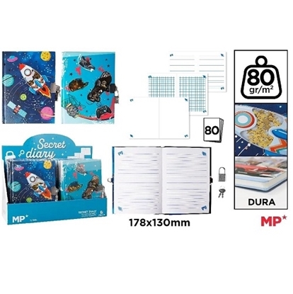 Imagen de Diario intimo con candado main paper