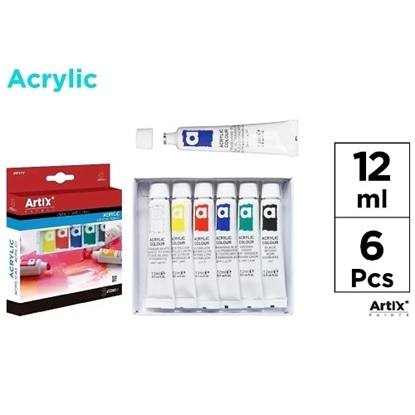 Imagen de Pintura acrilica 6 tubos artix