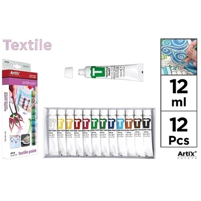 Imagen de Pintura de tela 12 tubos artix