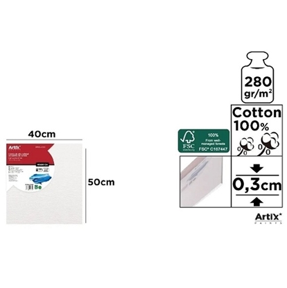 Imagen de Carton telado 40x50x0.3cm 280gr artix