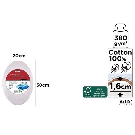 Imagen de Bastidor ovalado 20x30x1.6 cm 380 gr