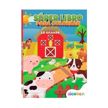 Imagen de Libro super libro de colorear - la granja