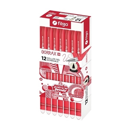 Imagen de Boligrafo roller gel borrable Filgo borrax se - caja 12 rojo