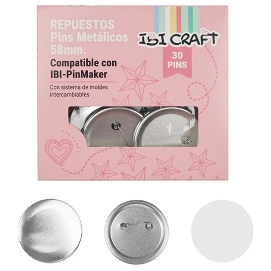Imagen de Set de 30 pins ibi craft de 58 mm