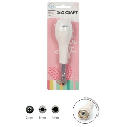 Imagen de Sacabocado ibi craft tipo punzon c/3 puntas intercambiables 23 y 4 mm