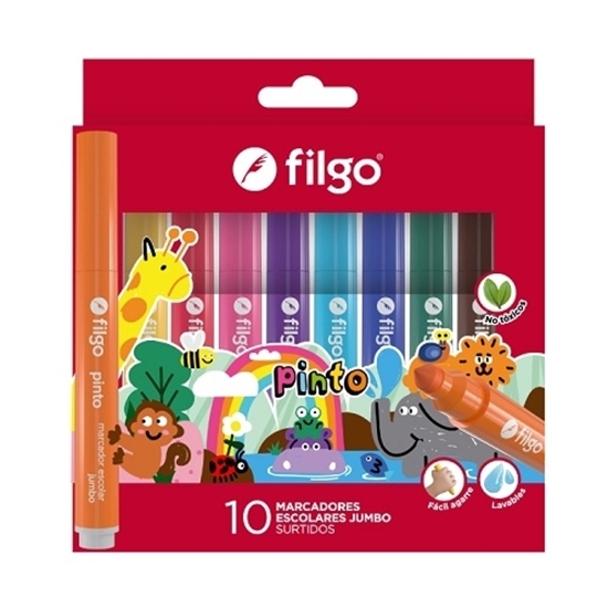 Imagen de Marcador Filgo Pinto 2220 jumbo- estuche 10 surtido