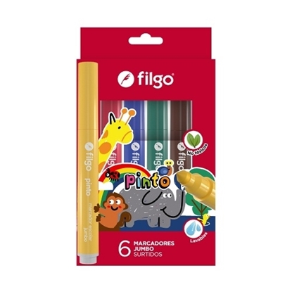 Imagen de Marcador Filgo pinto jumbo - estuche 6 surtido