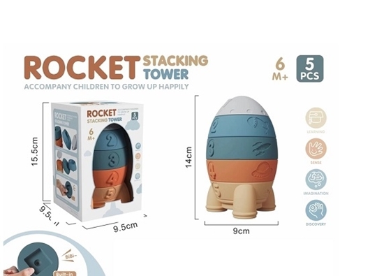 Imagen de A.Apilables silicona cohete            /60