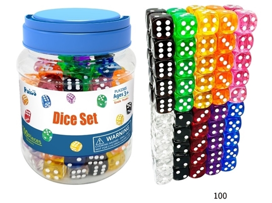 Imagen de A.Dados transparentes 100 unidades           /36