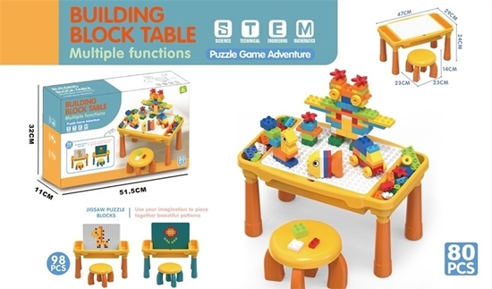 Imagen de A.Didactico mesa para blokes + banco                     /12