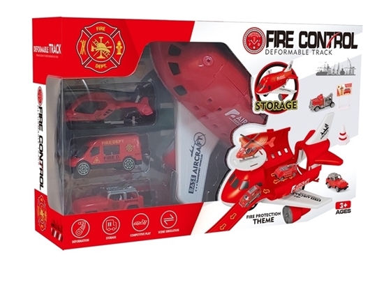 Imagen de A.Set completo avion+ pista+ vehiculos bombero